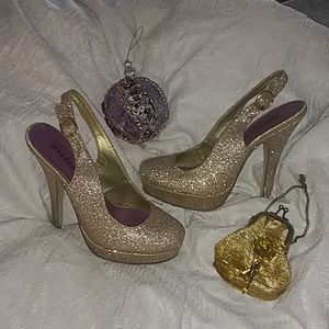 Sparkly Madden Girl slingbacks